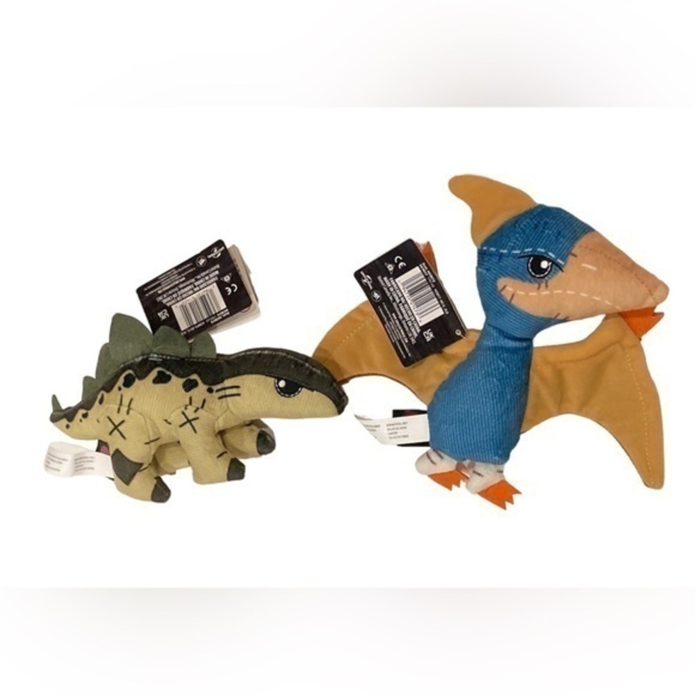 New Pteranodon Stegosaurus Jurassic World Plush With Sound Sound Mattel Dinosaur